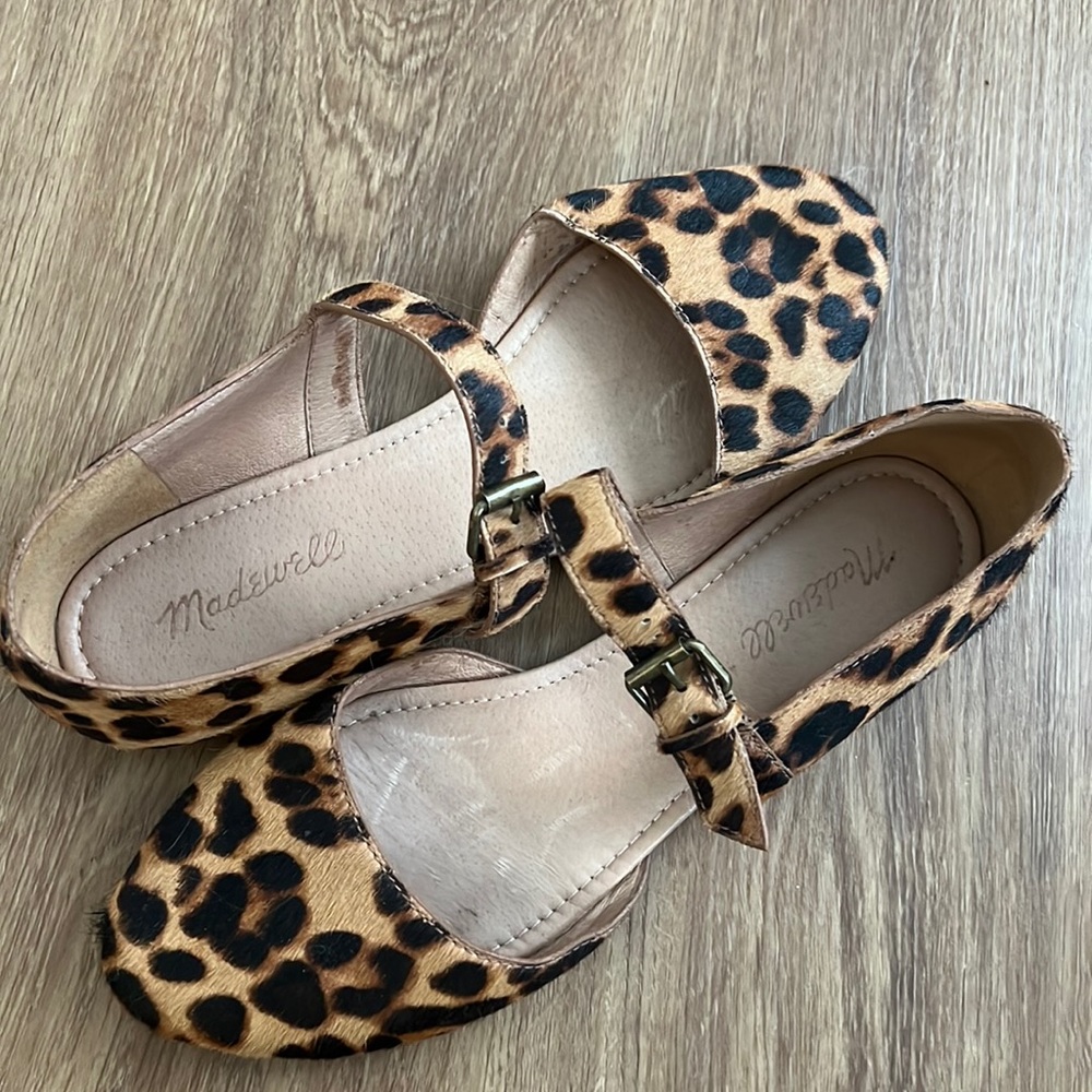 Leopard pony hair Mary-Jane